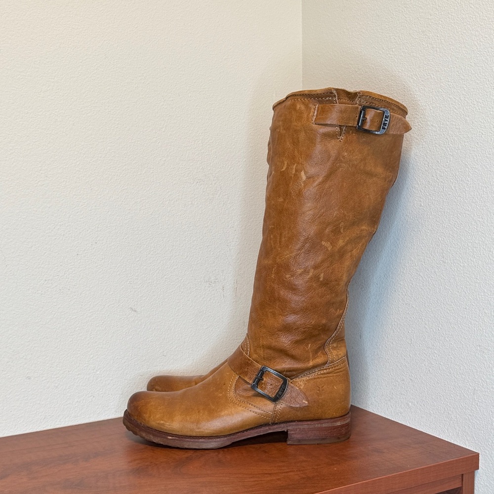 Frye Women's Tan Brown Tall Veronica Slouch Boots, Size 9.5